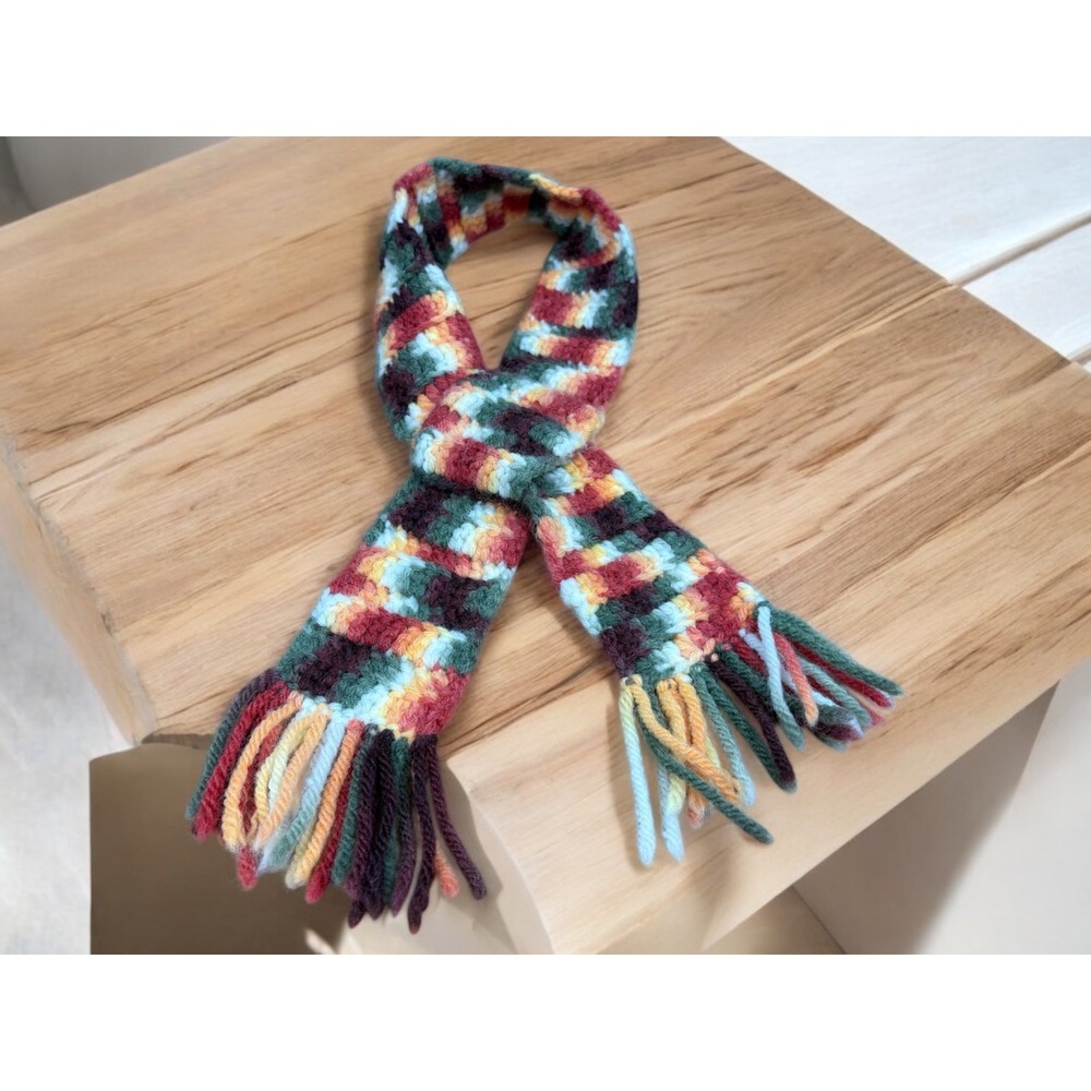 Crocheted Scarf For 18" Dolls Beautiful Colors Unbranded